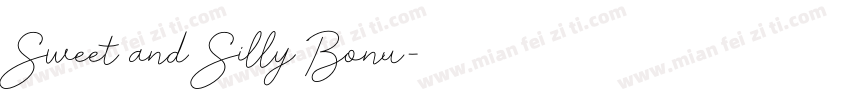 Sweet and Silly Bonu字体转换